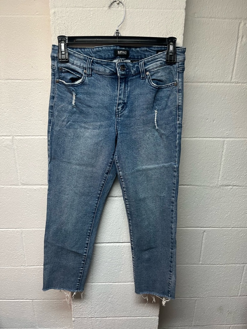 Buffalo David Bitton Women's Cropped Jeans - Washed Blue